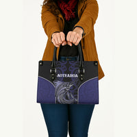 New Zealand Aotearoa Leather Bag Blue Marlin Fishing Maori Pattern LT05 - Polynesian Pride