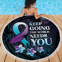 Polynesia Suicide Prevention Awareness Beach Blanket Keep Going The World Needs You