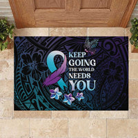 Polynesia Suicide Prevention Awareness Rubber Doormat Keep Going The World Needs You