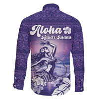 Aloha Hawaii Kauai Island Family Matching Long Sleeve Bodycon Dress and Hawaiian Shirt Hula Till You Drop LT05 - Polynesian Pride