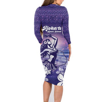 Aloha Hawaii Kauai Island Family Matching Long Sleeve Bodycon Dress and Hawaiian Shirt Hula Till You Drop LT05 - Polynesian Pride