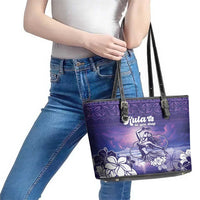 Aloha Hawaii Kauai Island Leather Tote Bag Hula Till You Drop