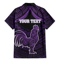 Personalised Hawaii Kauai Island Family Matching Mermaid Dress and Hawaiian Shirt Rooster Tribal Tattoo Simple Style