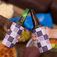 Lavender Manta Ray Hawaiian Quilt Motif 4 in 1 Can Cooler Tumbler