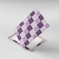Lavender Manta Ray Hawaiian Quilt Motif Canvas Wall Art