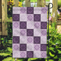Lavender Manta Ray Hawaiian Quilt Motif Garden Flag