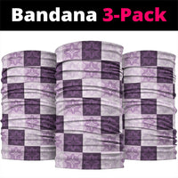 Lavender Manta Ray Hawaiian Quilt Motif Neck Gaiter