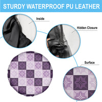 Lavender Manta Ray Hawaiian Quilt Motif Spare Tire Cover