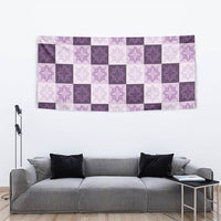Lavender Manta Ray Hawaiian Quilt Motif Tapestry