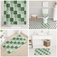 Sage Green Manta Ray Hawaiian Quilt Motif Bathroom Set