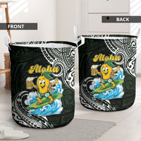 Aloha Hawaii Mango Surfing Laundry Basket Polynesian Style