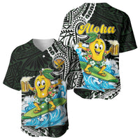 Aloha Hawaii Mango Surfing Baseball Jersey Polynesian Style