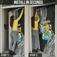Aloha Hawaii Mango Surfing Door Cover Polynesian Style
