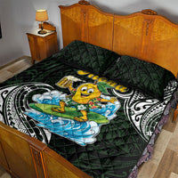 Aloha Hawaii Mango Surfing Quilt Bed Set Polynesian Style