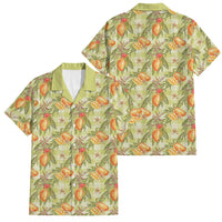 Vintage Hawaii Mango Family Matching Summer Maxi Dress and Hawaiian Shirt Yellow Green Hawaiian Palaka