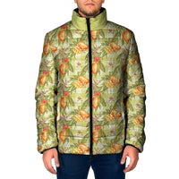 Vintage Hawaii Mango Padded Jacket Yellow Green Hawaiian Palaka
