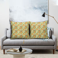 Vintage Hawaii Mango Pillow Cover Yellow Green Hawaiian Palaka