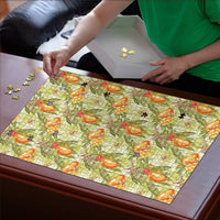 Vintage Hawaii Mango Puzzle Yellow Green Hawaiian Palaka