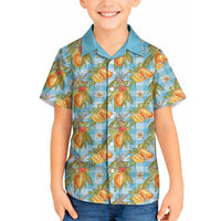 Vintage Hawaii Mango Hawaiian Shirt Blue Hawaiian Palaka