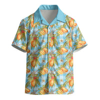 Vintage Hawaii Mango Kid Hawaiian Shirt Blue Hawaiian Palaka