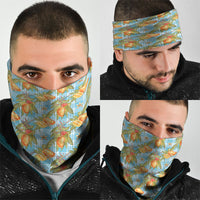 Vintage Hawaii Mango Neck Gaiter Blue Hawaiian Palaka