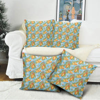 Vintage Hawaii Mango Pillow Cover Blue Hawaiian Palaka