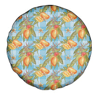 Vintage Hawaii Mango Spare Tire Cover Blue Hawaiian Palaka