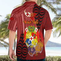 Personalized Tonga Hawaiian Shirt Coat Of Arms Tongatapu With Ngatu Pattern LT05 - Polynesian Pride