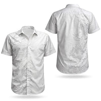 American Samoa White Sunday Couples Matching Summer Maxi Dress and Hawaiian Shirt Polynesian Pattern With Tropical Flowers