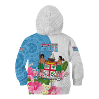 Fiji Day Kid Hoodie Tanoa Hibiscus Fijian Tapa Masi Pattern LT05 - Polynesian Pride