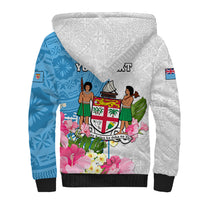 Personalized Fiji Day Sherpa Hoodie Tanoa Hibiscus Fijian Tapa Masi Pattern LT05 - Polynesian Pride
