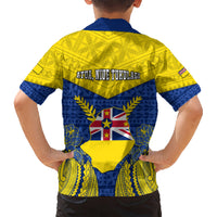 Niue Constitution Day Hawaiian Shirt Coat Of Arms Niuean Hiapo Pattern LT05 - Polynesian Pride
