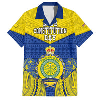 Personalized Niue Constitution Day Hawaiian Shirt Coat Of Arms Niuean Hiapo Pattern LT05 Yellow - Polynesian Pride