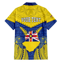 Personalized Niue Constitution Day Hawaiian Shirt Coat Of Arms Niuean Hiapo Pattern LT05 - Polynesian Pride