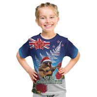 New Zealand Kiwi Christmas Kid T Shirt Xmas Vibe