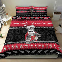 New Zealand Santa Tiki Christmas Bedding Set Meri Kirihimete LT05 - Polynesian Pride