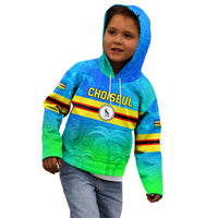 Personalised Solomon Islands Choiseul Province Day Kid Hoodie Sea Turtle Tribal Pattern LT05 - Polynesian Pride