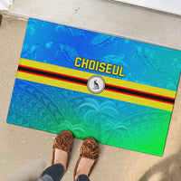 Solomon Islands Choiseul Province Day Rubber Doormat Sea Turtle Tribal Pattern LT05 - Polynesian Pride