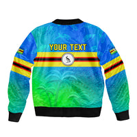 Personalised Solomon Islands Choiseul Province Day Sleeve Zip Bomber Jacket Sea Turtle Tribal Pattern LT05 - Polynesian Pride