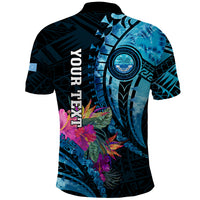 Personalised FSM Culture Day Polo Shirt Tropical Flowers Tribal Pattern LT05 - Polynesian Pride