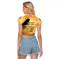 Happy Good Friday Raglan Cropped T Shirt God Will Bless You LT05 - Polynesian Pride