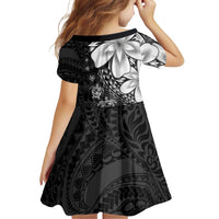 Polynesia Romantic Valentine Family Matching Off Shoulder Maxi Dress and Hawaiian Shirt Sea Turtle Couple With Black Plumeria