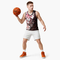 Polynesia Romantic Valentine Basketball Jersey Sea Turtle Couple With Red Gradient Plumeria LT05 - Polynesian Pride