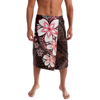 Polynesia Romantic Valentine Lavalava Sea Turtle Couple With Red Gradient Plumeria LT05 Red - Polynesian Pride
