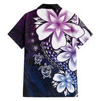 Polynesia Romantic Valentine Family Matching Mermaid Dress and Hawaiian Shirt Sea Turtle Couple With Purple Gradient Plumeria