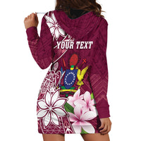 Personalised Cook Island Mangaia Gospel Day Hoodie Dress Floral Tribal Pattern
