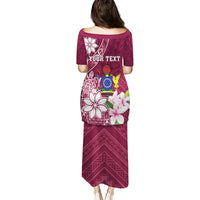 Personalised Cook Island Mangaia Gospel Day Puletasi Floral Tribal Pattern LT05 - Polynesian Pride