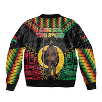 Vanuatu 45th Anniversary Independence Day Bomber Jacket Melanesian Warrior With Sand Drawing Pattern LT05