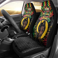 Vanuatu 46th Anniversary Independence Day Car Seat Cover Melanesian Warrior With Sand Drawing Pattern LT05 - Polynesian Pride
