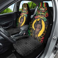 Vanuatu 46th Anniversary Independence Day Car Seat Cover Melanesian Warrior With Sand Drawing Pattern LT05 - Polynesian Pride